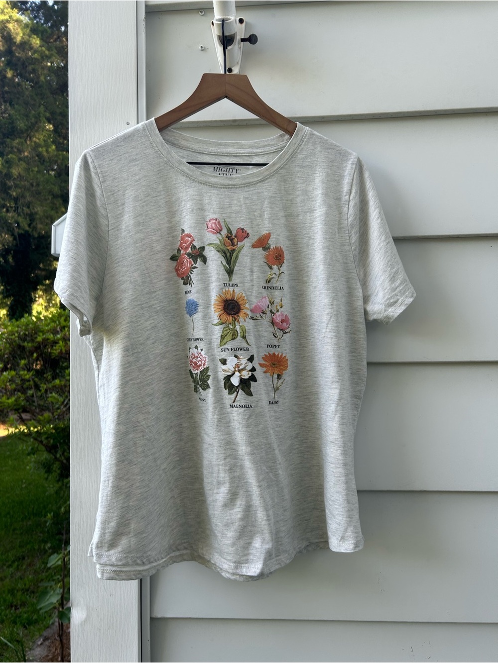 MIGHTY FINE floral botanical tee size XXL whimsical garden sunflower t shirt top